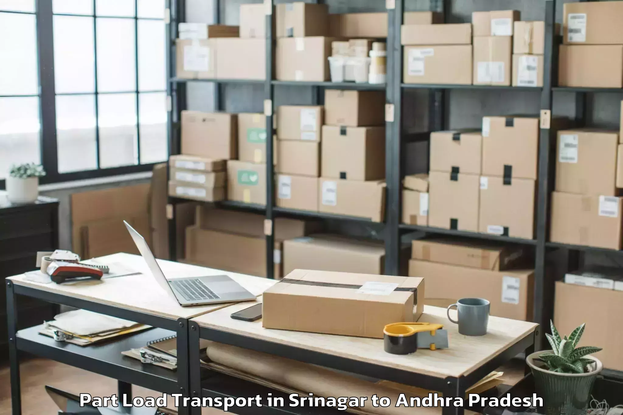 Top Srinagar to Nit Andhra Pradesh Part Load Transport Available